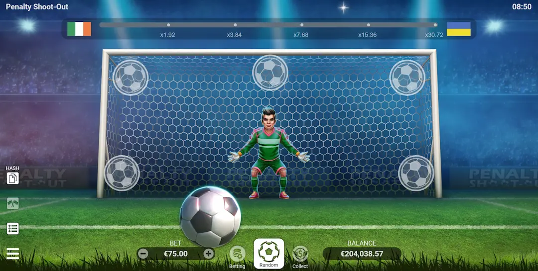 Principales caractéristiques du gameplay mobile dans Penalty Shoot Out